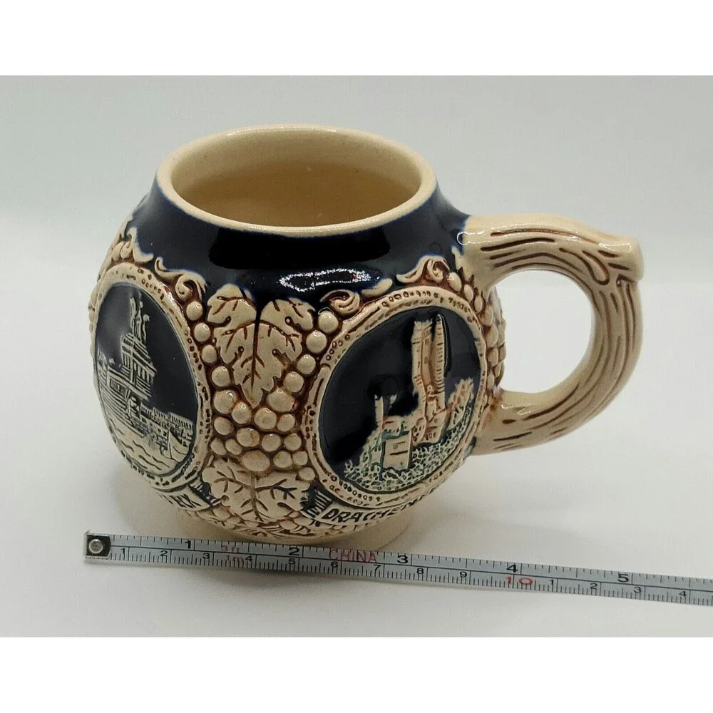 Vintage Gerz West German Castle Stein Small Mug Cup